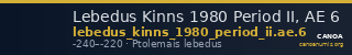 Lebedus Kinns 1980 Period II, AE 6 — CANOA
