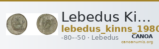 Lebedus Kinns 1980 Period III, AE 11 — CANOA