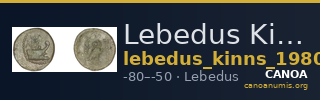 Lebedus Kinns 1980 Period III, AE 11 — CANOA