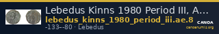Lebedus Kinns 1980 Period III, AE 8 — CANOA
