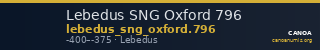 Lebedus SNG Oxford 796 — CANOA