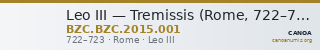 Leo III — Tremissis (Rome, 722–723) — CANOA