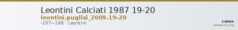 Leontini Calciati 1987 19-20 — CANOA
