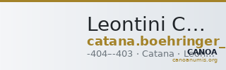Leontini Catana Boehringer 1982 51 — CANOA