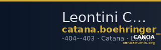 Leontini Catana Boehringer 1982 51 — CANOA