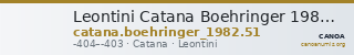Leontini Catana Boehringer 1982 51 — CANOA