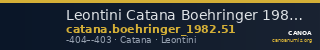 Leontini Catana Boehringer 1982 51 — CANOA