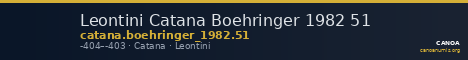 Leontini Catana Boehringer 1982 51 — CANOA