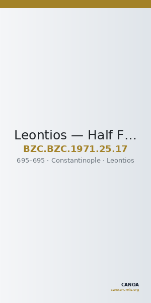 Leontios — Half Follis (Constantinople, 695) — CANOA
