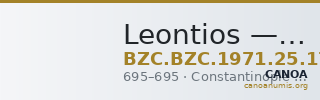 Leontios — Half Follis (Constantinople, 695) — CANOA