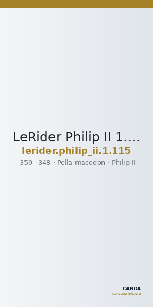 LeRider Philip II 1.115 — CANOA