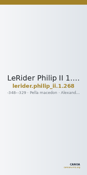 LeRider Philip II 1.268 — CANOA