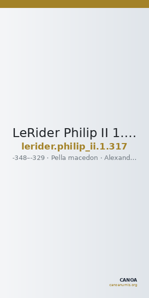 LeRider Philip II 1.317 — CANOA