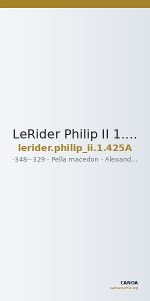 LeRider Philip II 1.425A — CANOA