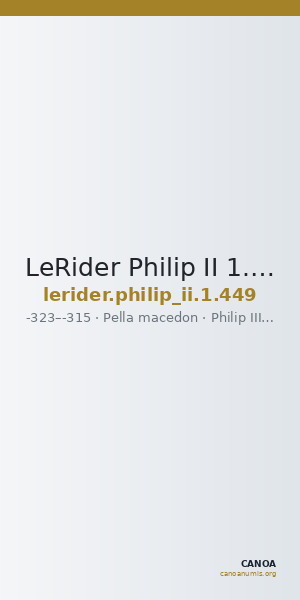 LeRider Philip II 1.449 — CANOA