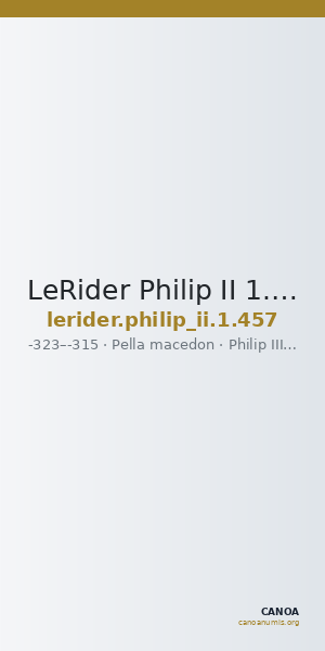 LeRider Philip II 1.457 — CANOA
