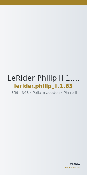 LeRider Philip II 1.63 — CANOA