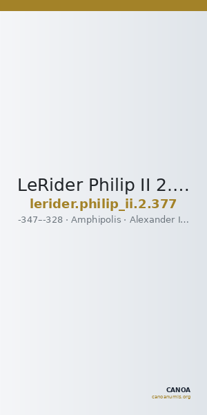 LeRider Philip II 2.377 — CANOA