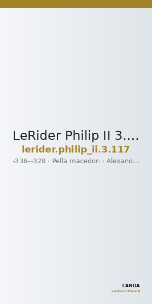LeRider Philip II 3.117 — CANOA