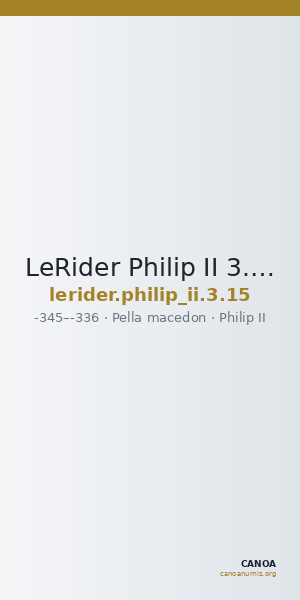 LeRider Philip II 3.15 — CANOA