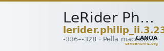 LeRider Philip II 3.230 — CANOA