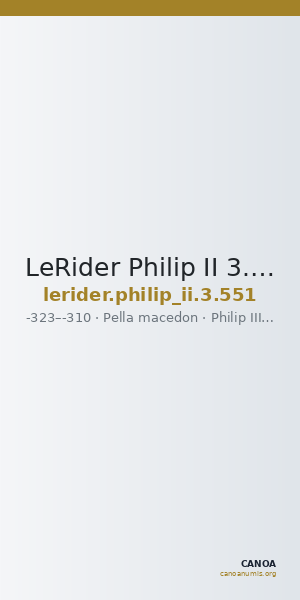 LeRider Philip II 3.551 — CANOA