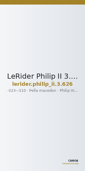 LeRider Philip II 3.626 — CANOA