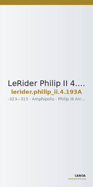 LeRider Philip II 4.193A — CANOA