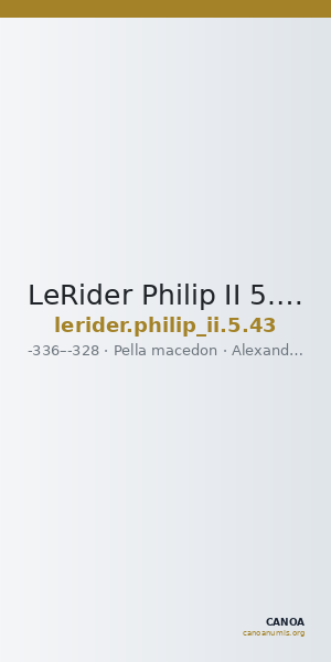 LeRider Philip II 5.43 — CANOA
