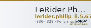 LeRider Philip II 5.67 — CANOA