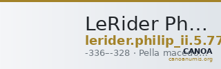 LeRider Philip II 5.77 — CANOA