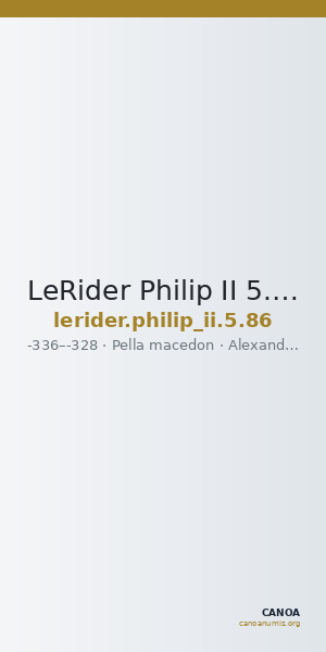 LeRider Philip II 5.86 — CANOA