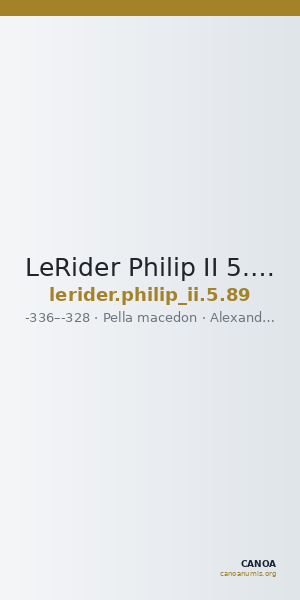 LeRider Philip II 5.89 — CANOA