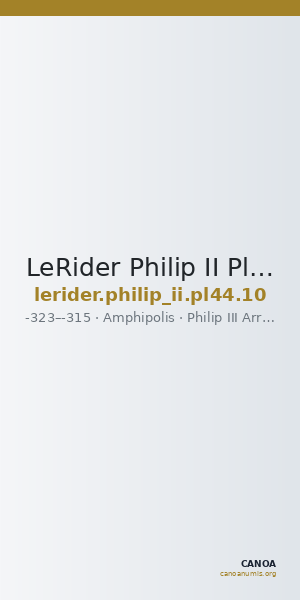 LeRider Philip II Pl. 44, Fig. 10 — CANOA