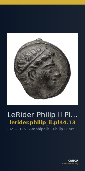 LeRider Philip II Pl. 44, Fig. 13 — CANOA