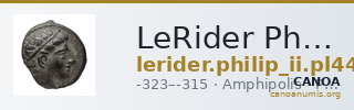 LeRider Philip II Pl. 44, Fig. 13 — CANOA