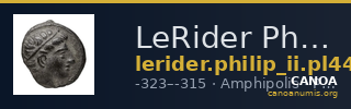 LeRider Philip II Pl. 44, Fig. 13 — CANOA