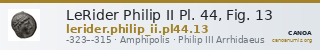 LeRider Philip II Pl. 44, Fig. 13 — CANOA