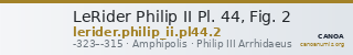 LeRider Philip II Pl. 44, Fig. 2 — CANOA