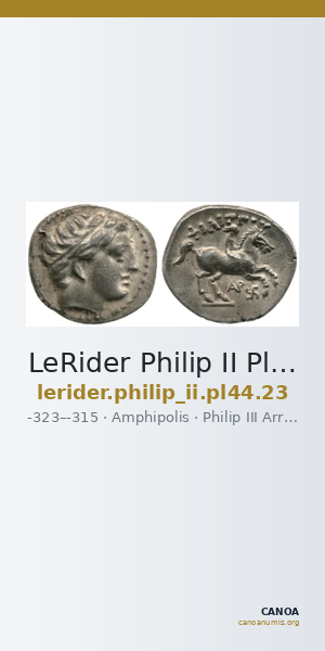 LeRider Philip II Pl. 44, Fig. 23 — CANOA