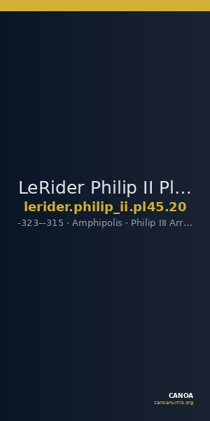 LeRider Philip II Pl. 45, Fig. 20 — CANOA