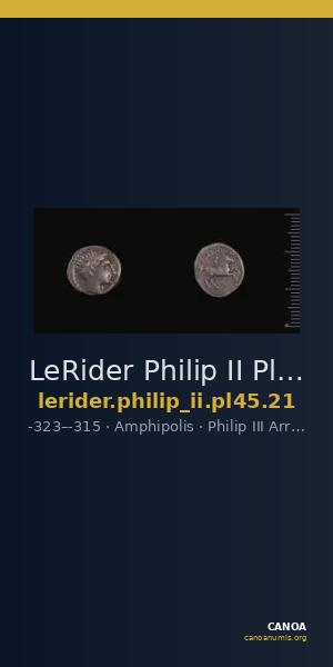 LeRider Philip II Pl. 45, Fig. 21 — CANOA