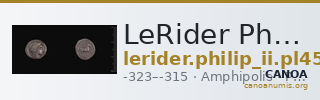 LeRider Philip II Pl. 45, Fig. 21 — CANOA