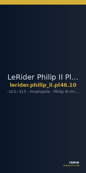 LeRider Philip II Pl. 46, Fig. 10 — CANOA
