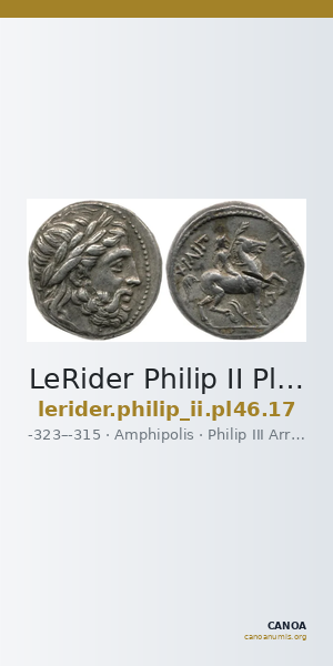 LeRider Philip II Pl. 46, Fig. 17 — CANOA