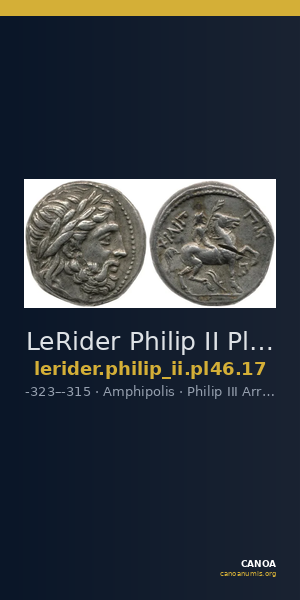 LeRider Philip II Pl. 46, Fig. 17 — CANOA