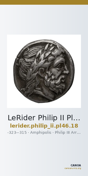 LeRider Philip II Pl. 46, Fig. 18 — CANOA