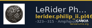 LeRider Philip II Pl. 46, Fig. 18 — CANOA