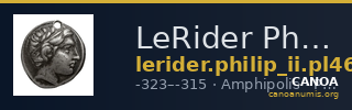 LeRider Philip II Pl. 46, Fig. 20 — CANOA