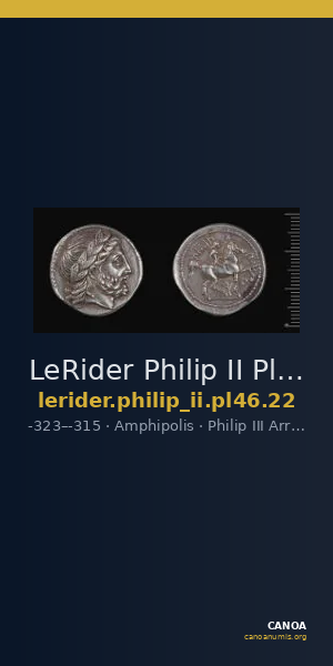 LeRider Philip II Pl. 46, Fig. 22 — CANOA